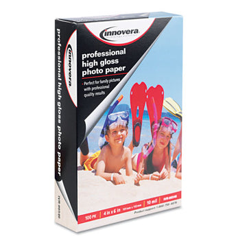 Innovera® High-gloss Photo Paper, 10 Mil, 4 X 6, High-gloss White, 100-pack freeshipping - TVN Wholesale